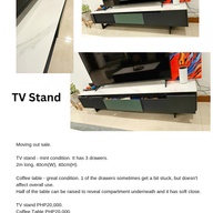 Tv stand + coffee table