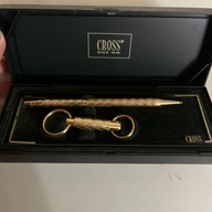 Original CROSS ballpen and keychain gold set