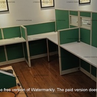 CUSTOMIZED LSHAPE RECEPTION FABRIC GREEN | MANUFACTURER SUPPLIER | OFFICE PARTITION | OFFICE FURNITURES