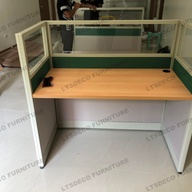 NEW STAND ALONE WORKSTATION WITH GLASS TABLE PARTITION , OFFICE PARTITION