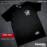 Hunting High & Low 'LIFE IS GOOD' Classic Fit T-Shirt in Black