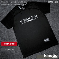 Hunting High & Low 'STOKED' Classic Fit T-Shirt in Black