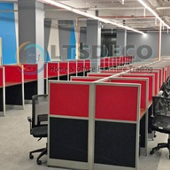 TWO-TONE FULL FABRIC OFFICE WORKSTATION PARTITION