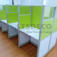 FABRIC WITH GLASS WORKSTATION CUBICLE OFFICE FURNITURE OFFICE PARTITION