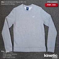 (PRE-OWNED) Nike 'Small Swoosh' Slim-Fit Fleece Sweatshirt