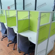 HIGH PANEL  WITH GLASS FULL FABRIC OFFICE PARTITION