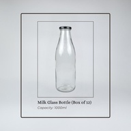 Milk Glass Bottle (1L, Box of 12)