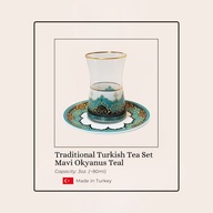 Traditional Turkish Tea Set – Mavi Okyanus Teal