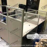 FABRIC WITH GLASS WORKSTATION CUBICLES