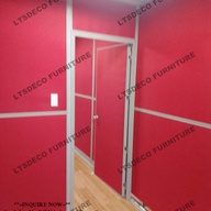 office partition and furniture floor to ceiling with door