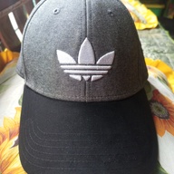 Adidas Mens Gray & Black Adjustable Hat Cap Baseball