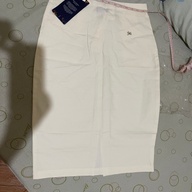 plain and prints skirt white