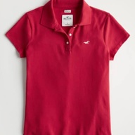 Hollister Red Polo Shirt for Women