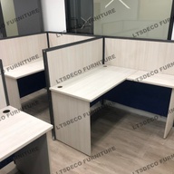 OFFICE PARTITION L-SHAPE SHARING WORKSTATION CUBICLES