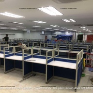 Office partition workstation cubicle with glass