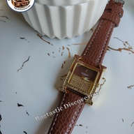 OEM watch in brown leather strap