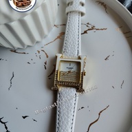 OEM watch in white leather strap