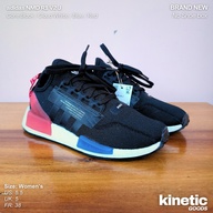 (BN) adidas 'NMD R1 V2 J' Core Black / Cloud White / Blue / Red