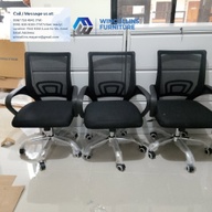 Clerical Mesh Chair Spacious Seatrest Heavy Duty Wide Chrome Starbase