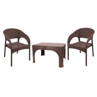 2-Seater Rattan Table and Chair Set