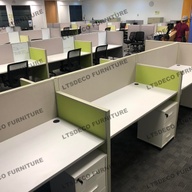 FULL FABRIC CUBICLE WITH MOBILE PEDESTAL OFFICE PARTITION