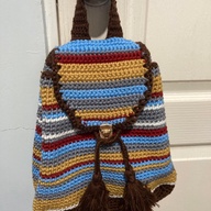 Handmade Crochet Backpack with Tassels