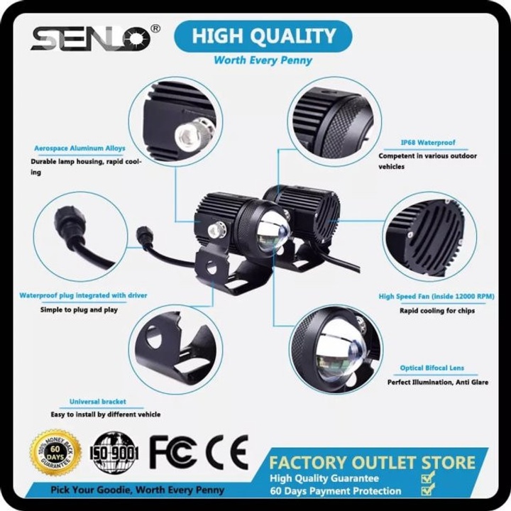 Mini driving lights at 1600.00 from Laguna. LookingFour Buy & Sell Online