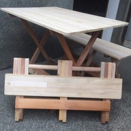 Wooden Foldable Tables and Benches